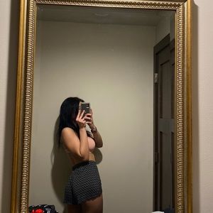 Black/White Booty Shorts